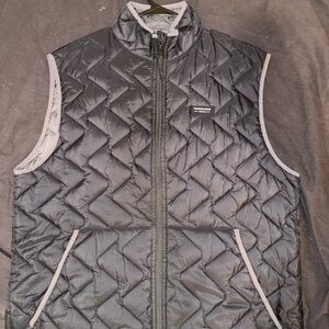 Southern Marsh Black Quilted Vest with Gray Accents